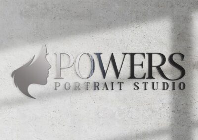 Powers Portrait Studio Logo Mock