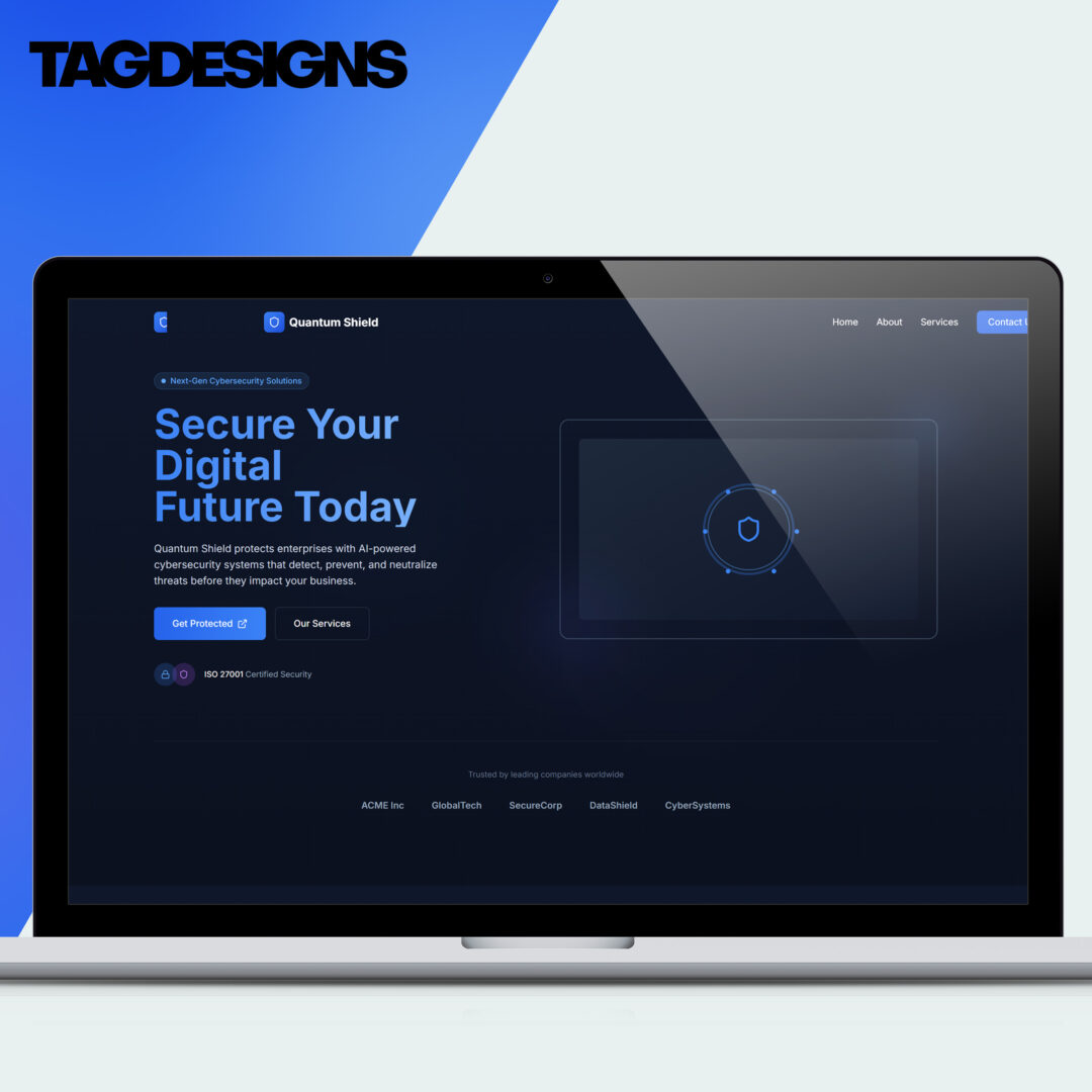 Cybersecurity Website Mock