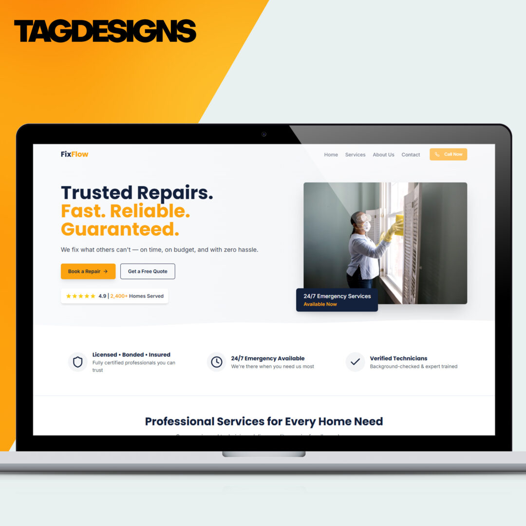 Five Page Website Mock