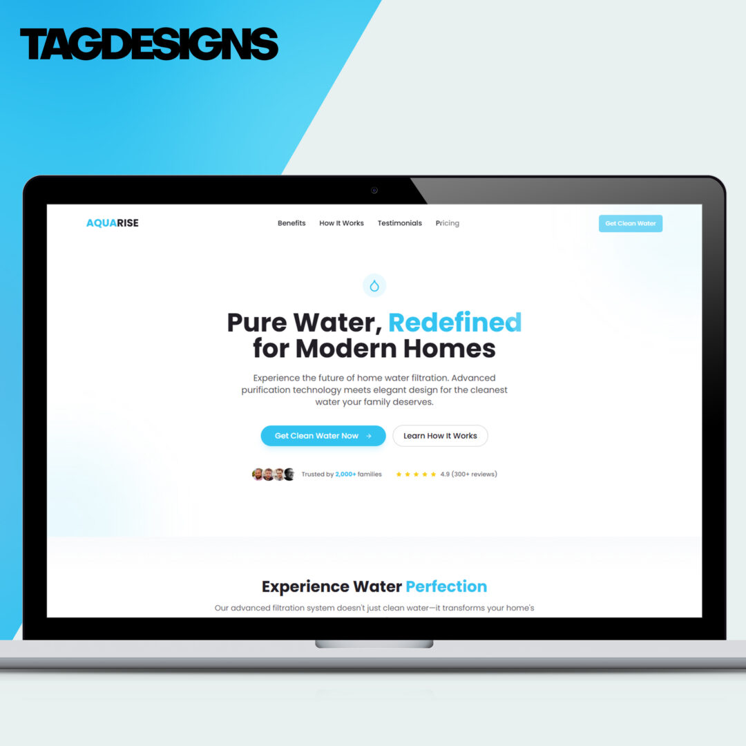 One Page Website Mock